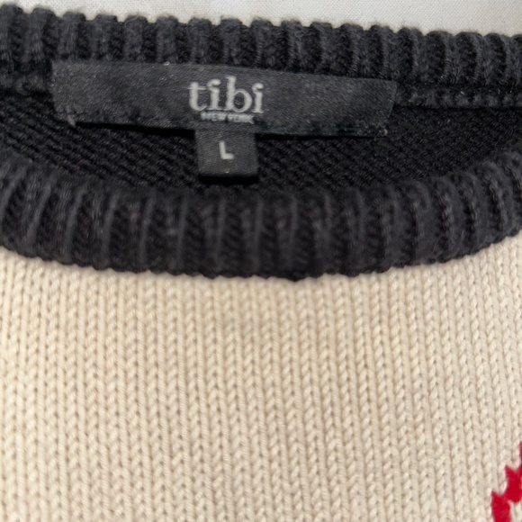 tibi FABULOUS resort wear cotton HOLIDAY LOBSTER intarsia knit sweater L - Picture 2 of 4